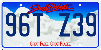 SD license plate 96TZ39