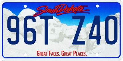 SD license plate 96TZ40
