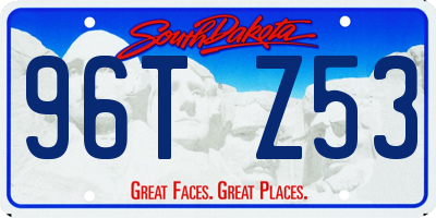 SD license plate 96TZ53