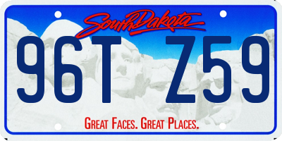 SD license plate 96TZ59