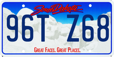 SD license plate 96TZ68