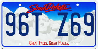 SD license plate 96TZ69