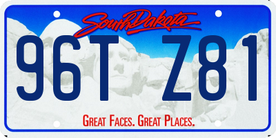 SD license plate 96TZ81