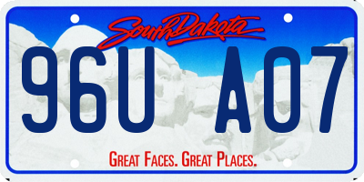 SD license plate 96UA07