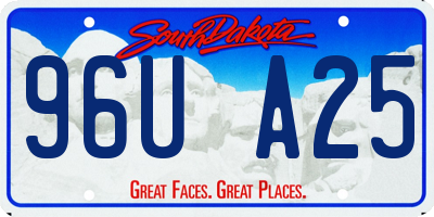 SD license plate 96UA25