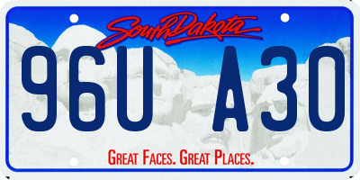 SD license plate 96UA30