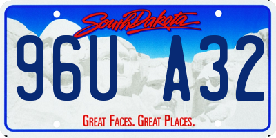 SD license plate 96UA32