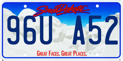 SD license plate 96UA52