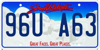 SD license plate 96UA63
