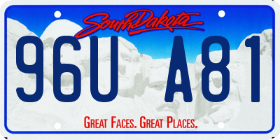 SD license plate 96UA81