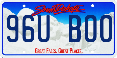 SD license plate 96UB00
