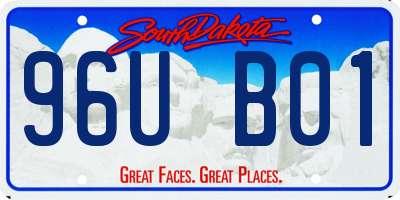 SD license plate 96UB01
