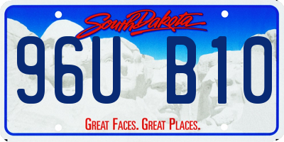 SD license plate 96UB10