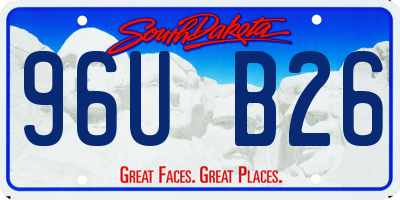 SD license plate 96UB26