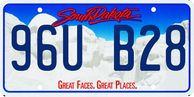 SD license plate 96UB28