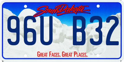 SD license plate 96UB32