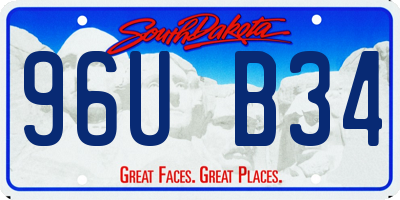 SD license plate 96UB34
