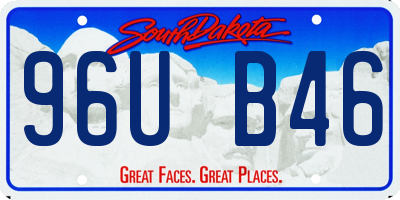 SD license plate 96UB46