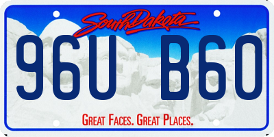 SD license plate 96UB60