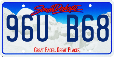 SD license plate 96UB68