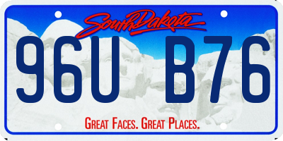 SD license plate 96UB76