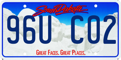 SD license plate 96UC02
