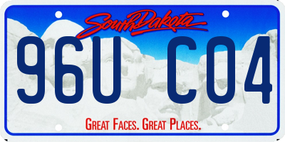 SD license plate 96UC04