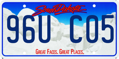 SD license plate 96UC05