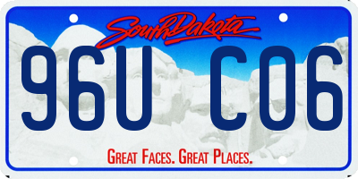 SD license plate 96UC06