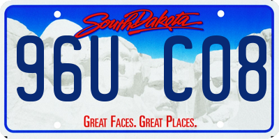 SD license plate 96UC08