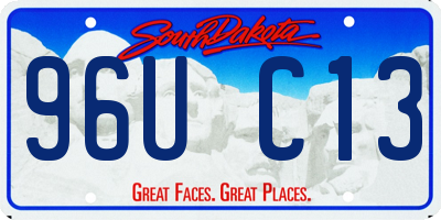 SD license plate 96UC13