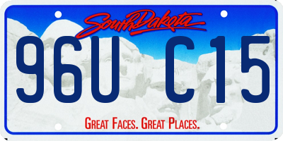 SD license plate 96UC15