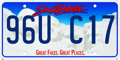 SD license plate 96UC17