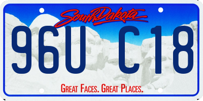 SD license plate 96UC18