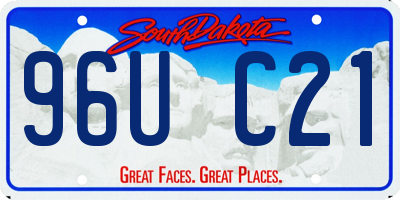 SD license plate 96UC21