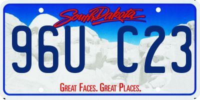 SD license plate 96UC23