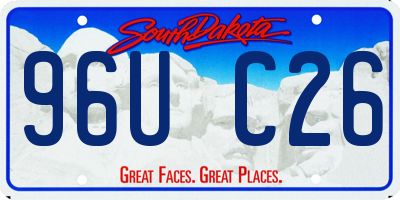SD license plate 96UC26