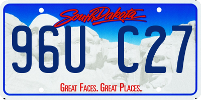 SD license plate 96UC27