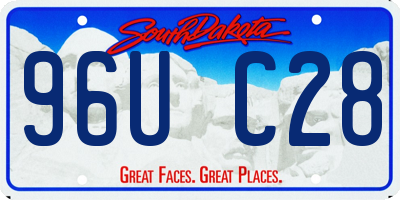 SD license plate 96UC28