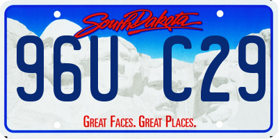 SD license plate 96UC29