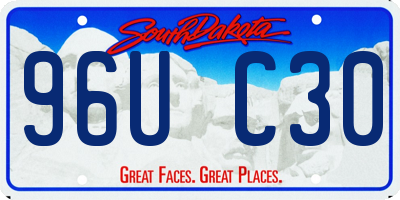 SD license plate 96UC30