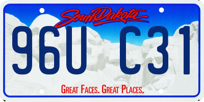 SD license plate 96UC31