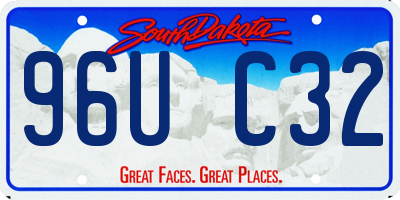 SD license plate 96UC32