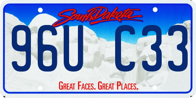 SD license plate 96UC33