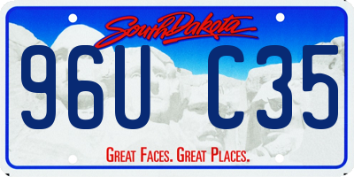 SD license plate 96UC35