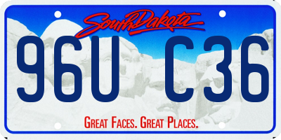 SD license plate 96UC36