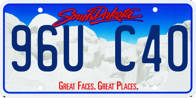 SD license plate 96UC40