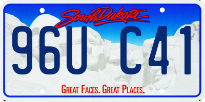 SD license plate 96UC41
