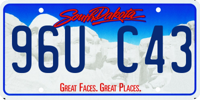 SD license plate 96UC43