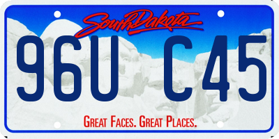 SD license plate 96UC45